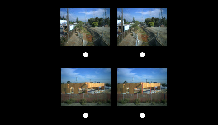 stereo-pair images of urban vistas