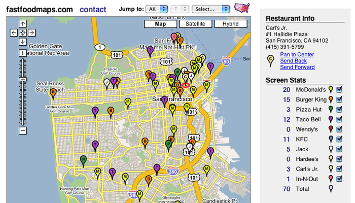 fast food locations in San Francisco
