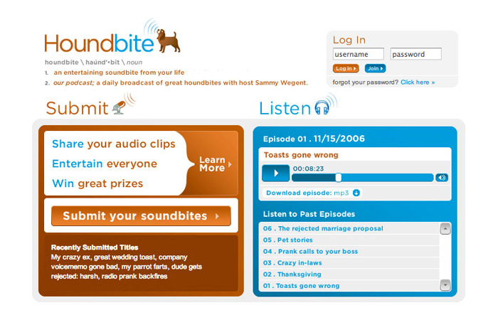 an audio-sharing website